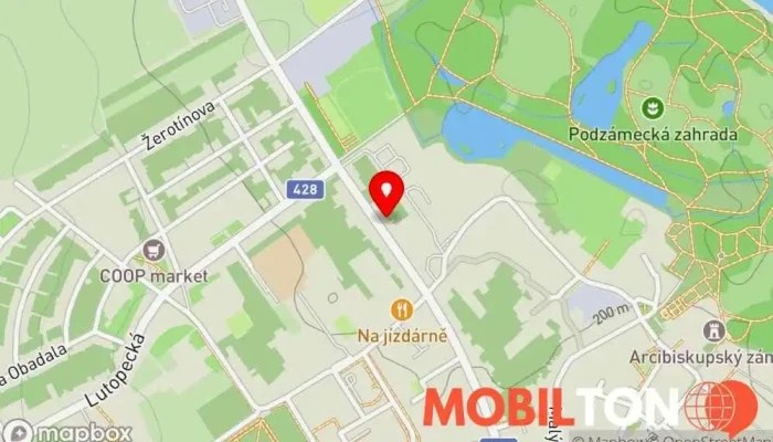 mapa Restaurace Koruna u Huga Česká restaurace v Kojetínská 1444
