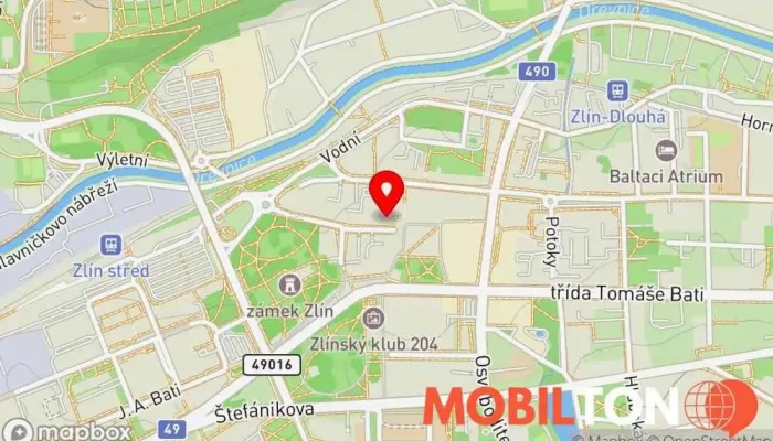 mapa Restaurace Kozlovna Celnice Zlín Pivovarská restaurace, Bar v Bartošova 4393