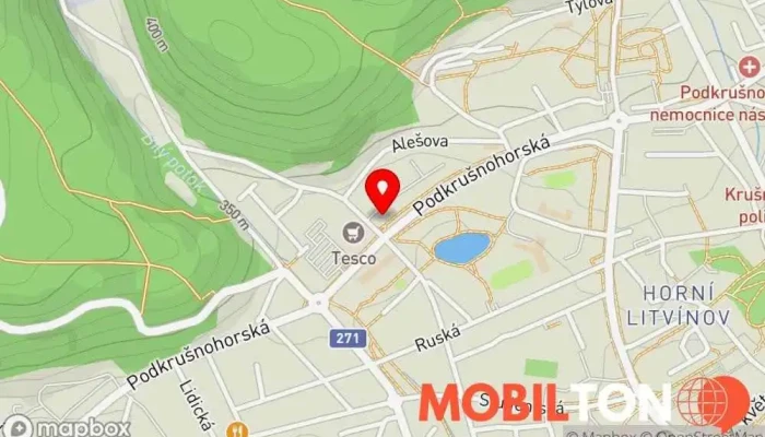 mapa Restaurace Krušnohor Restaurace v Podkrušnohorská 964