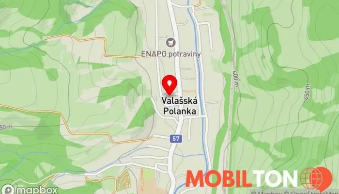 mapa Restaurace Kulturní dům Restaurace v 57