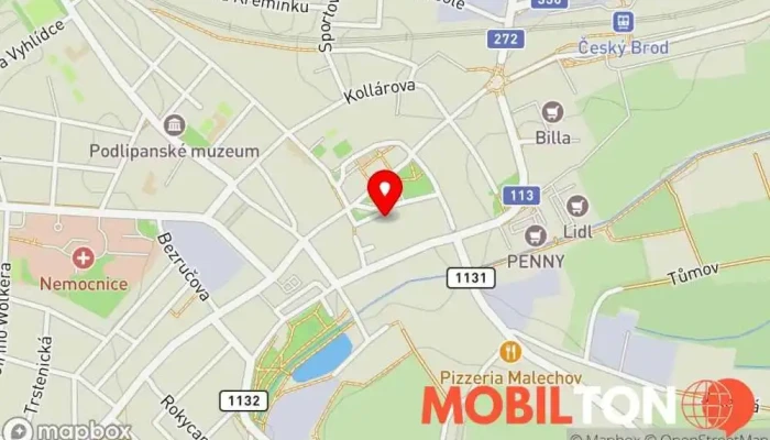 mapa Restaurace Kup Restaurace v nám. Arnošta z Pardubic 44