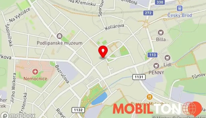 mapa Restaurace Modrá Hvězda Restaurace v Husovo nám. 61