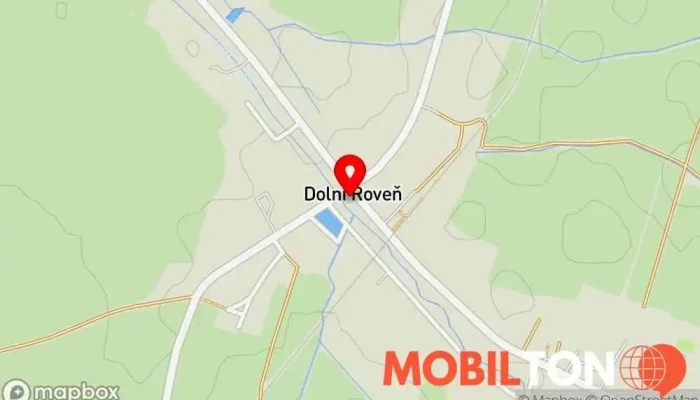mapa Restaurace na křižovatce Restaurace v Dolní Roveň
