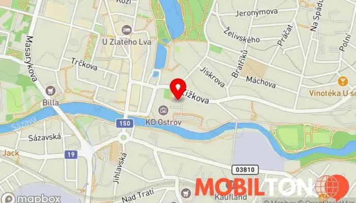 mapa Restaurace Na Ostrově Pilsner Urquell Restaurace v Žižkova 3329
