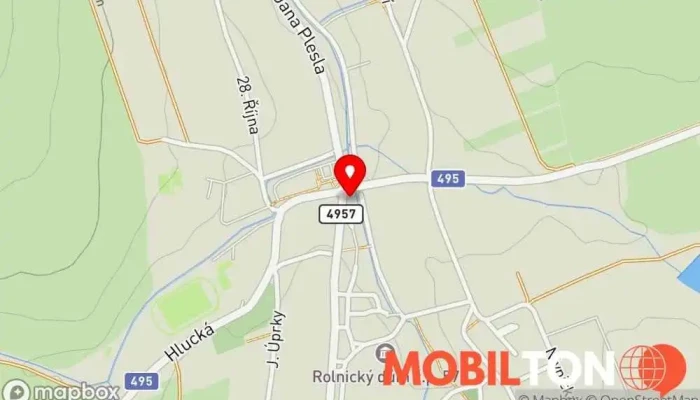 mapa Restaurace Na Pekárně Restaurace v Vlčnov