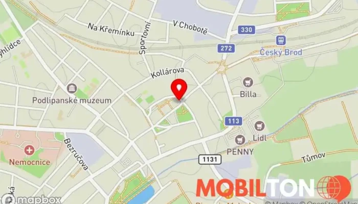 mapa Restaurace Na vyhlídce Restaurace v nám. Arnošta z Pardubic