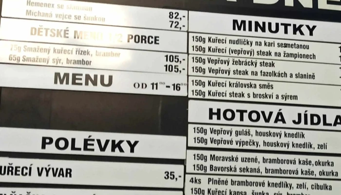 Restaurace Nadrazi Ceny - Podmokly