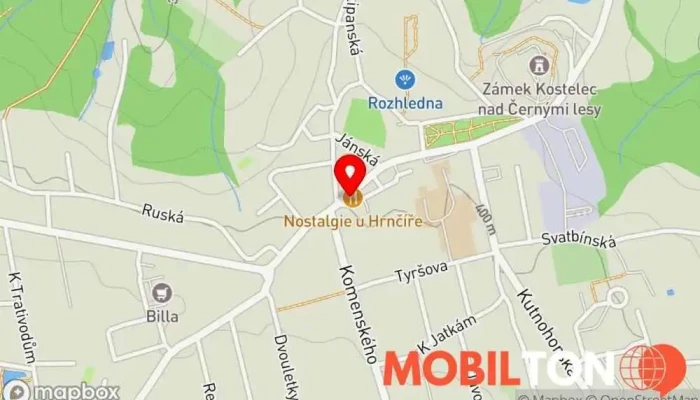 mapa Restaurace Nostalgie - U Hrnčíře Restaurace v Pražská 102