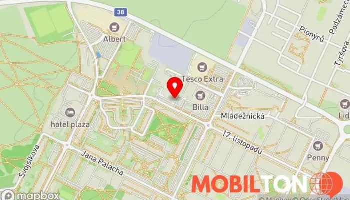 mapa Restaurace Osvit by No.10 Restaurace v Mladá Boleslav II, Mladá Boleslav-Kosmonosy