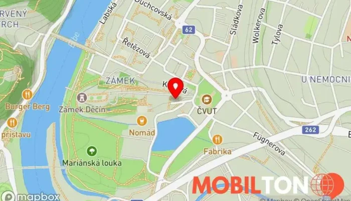 mapa Restaurace Ouplav Restaurace v Nároží 1419