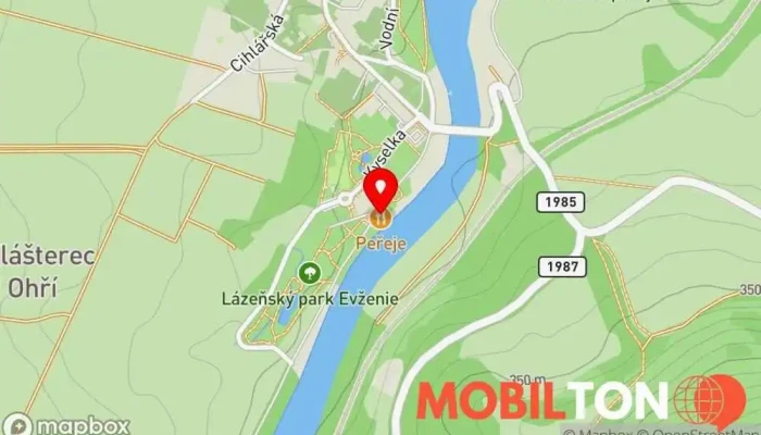 mapa Restaurace Peřeje Restaurace v Kyselka 20