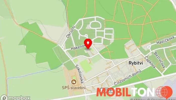 mapa Restaurace Pod břízkami Restaurace v U Stadionu 200