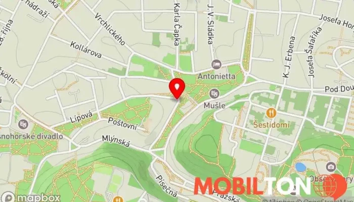 mapa Restaurace Pod Lampou v Teplicích v Šanově Restaurace v Lípová 337/10