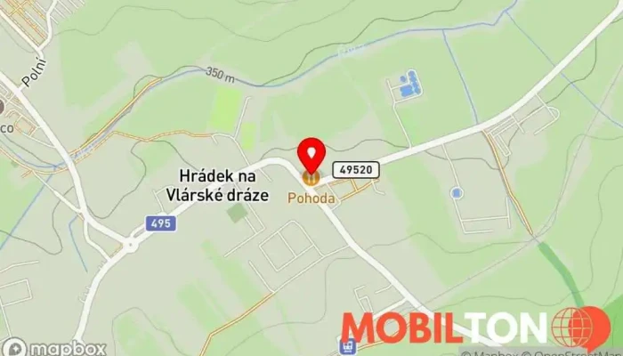 mapa Restaurace Pohoda Restaurace v Divnická 89