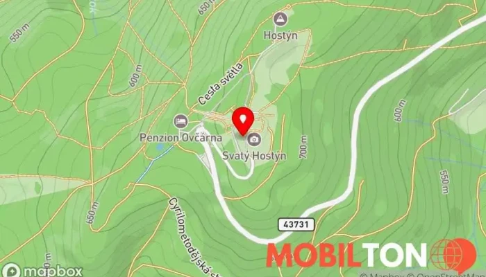 mapa Restaurace Poutní dům č. 2 Restaurace v Svatý Hostýn 115
