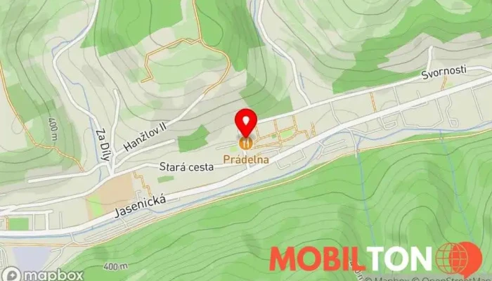 mapa Restaurace Prádelna Restaurace v Tichá 1830