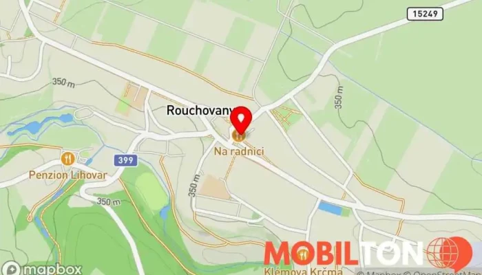 mapa Restaurace Radnice Restaurace v Rouchovany