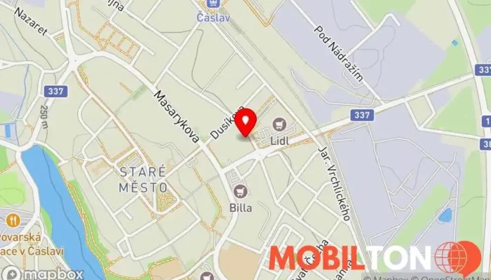mapa Restaurace Rebelka Restaurace v Jablonského 361/24