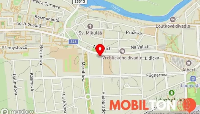 mapa Restaurace Sféra Bar v Poděbradova 638