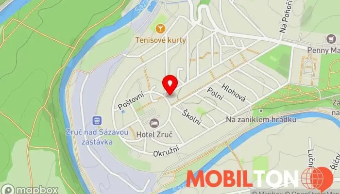 mapa Restaurace Sport bar u Gatěho Restaurace v sad Míru 1055