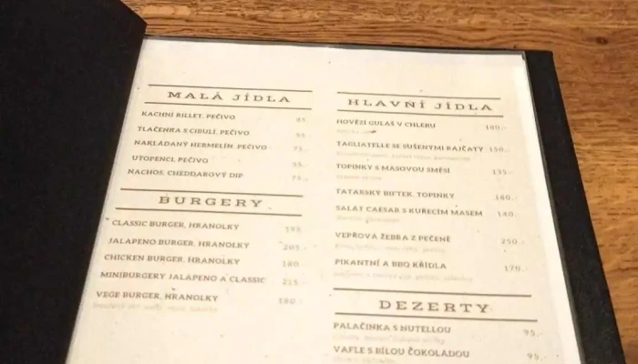Restaurace Srdcovka Osada Litvinov Menu - Horní Litvínov