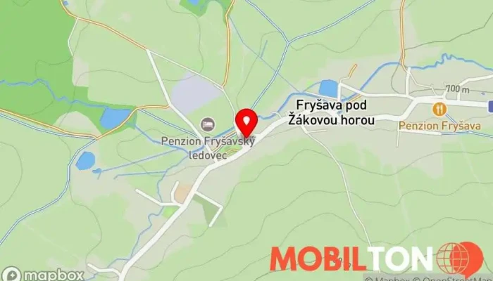 mapa Restaurace Stanice lyžařů Fryšava Restaurace v Fryšava pod Žákovou horou