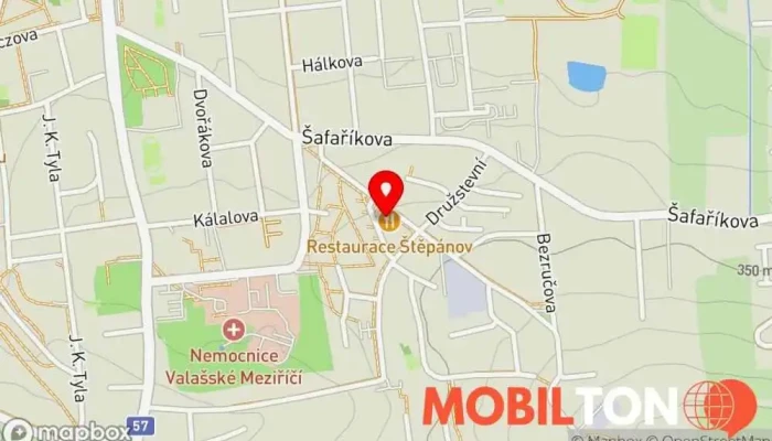 mapa Restaurace ŠTĚPÁNOV Restaurace v Štěpánov 361