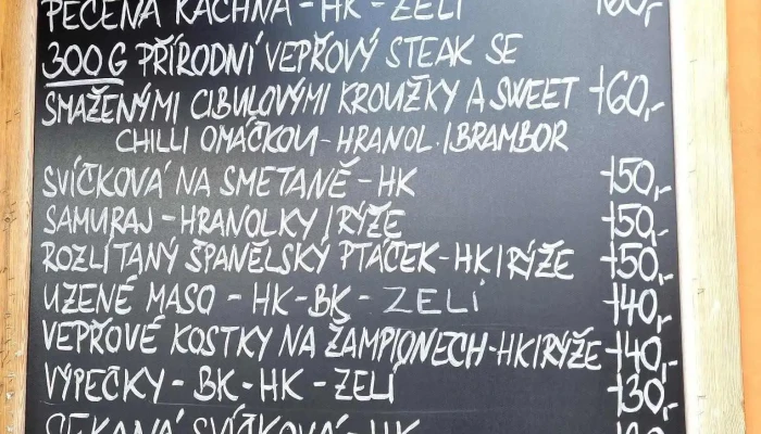 Restaurace Stromovka -  Menu - Benátky 275