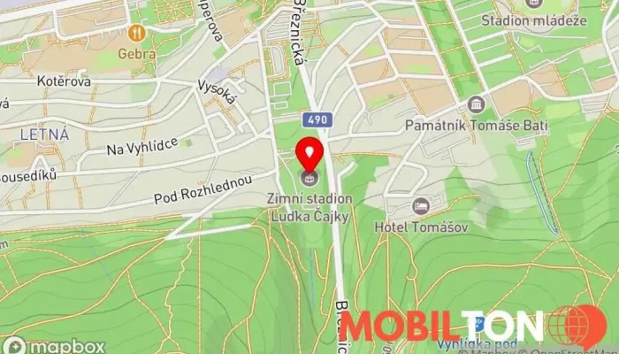 mapa Restaurace U Beranů Restaurace v 1 Zlín-Zlín 1 CZ, Březnická 4068