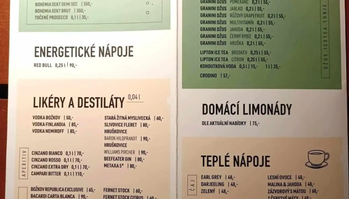 Restaurace U Bohuslavu Menu - Nám. 5. Května 114