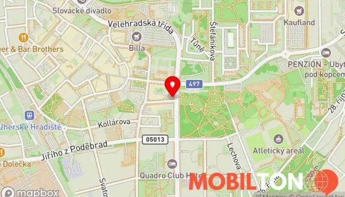 mapa Restaurace U hejtmana Šarovce Restaurace v Dvořákova 595