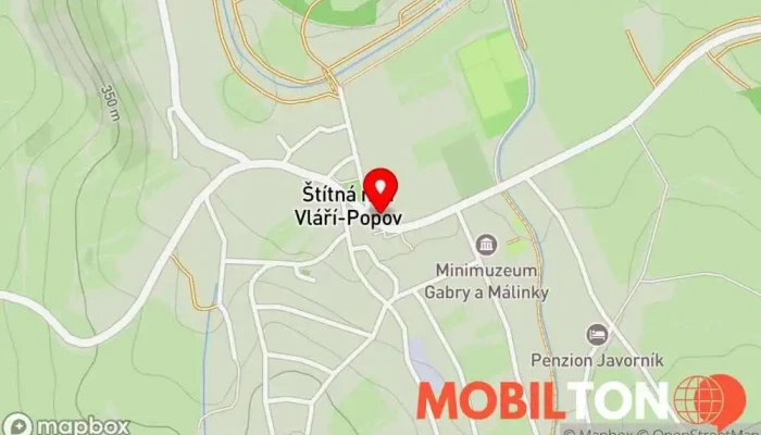 mapa Restaurace U Hnaníčků Restaurace v Štítná nad Vláří-Popov-Štítná nad Vláří