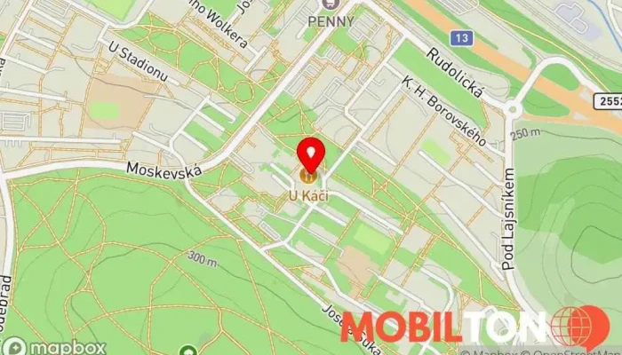 mapa Restaurace u Káči Restaurace, Hospoda v Jana Kubelíka 1753