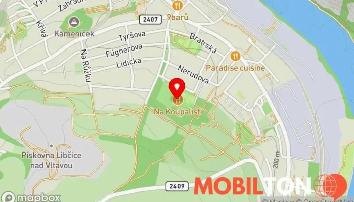 mapa Restaurace U Kotvy Restaurace v U Krytu 759