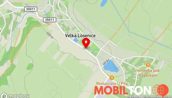 mapa Restaurace U Macků Restaurace v Velká Losenice