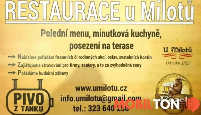 Restaurace U Milotu Od Vlastnika - Ulička 165