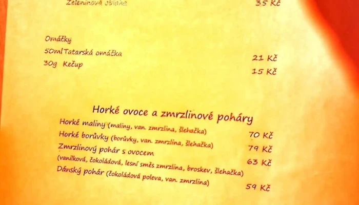 Restaurace U Oskara -  Menu - Čížkov