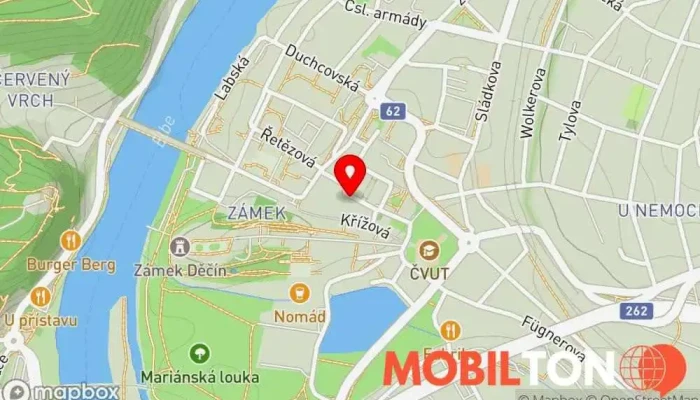 mapa Restaurace U Pekaře Děčín Restaurace v Lázeňská 7