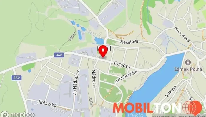 mapa Restaurace U Smrčků Restaurace v Tyršova 586