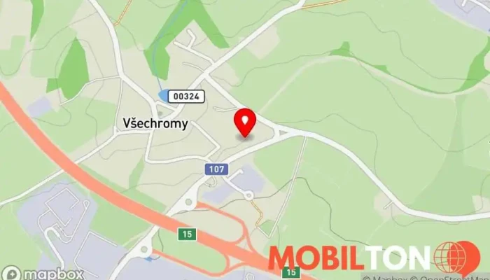 mapa Restaurace U Spěváčků Restaurace v Všechromy