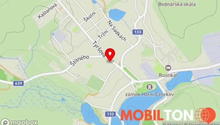 mapa Restaurace U Suchánků Restaurace v Tyršova 218
