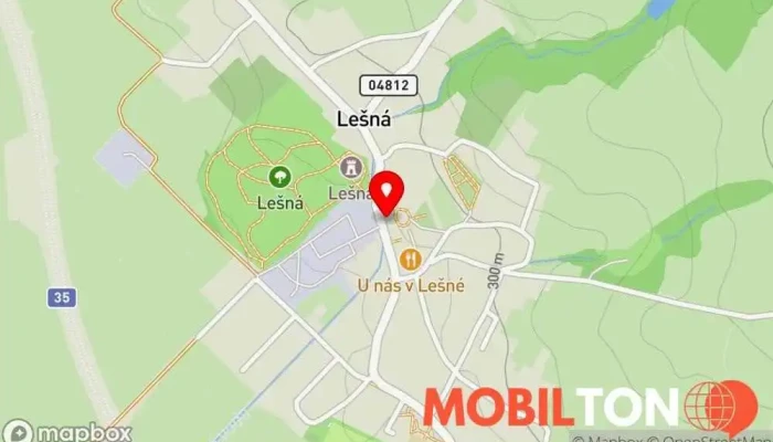 mapa Restaurace U zámku Restaurace v Lešná