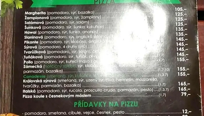 Restaurace U Zamku Menu - Březolupy