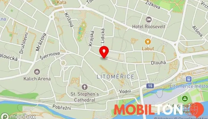 mapa restaurace U Zlatého Bažanta Restaurace v Město