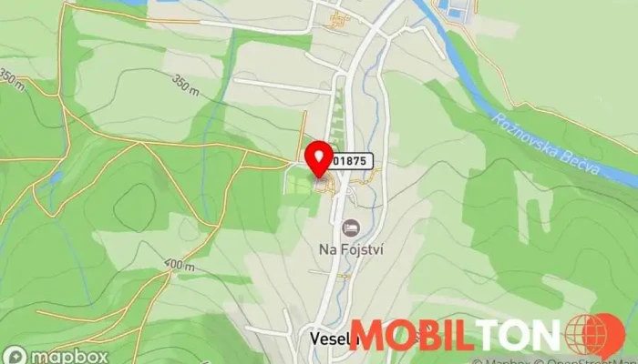 mapa Restaurace Veselá Restaurace v Veselá