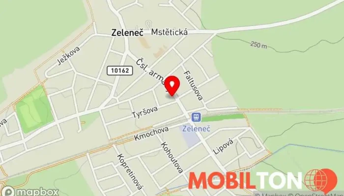 mapa Restaurace Zeland Restaurace v Čsl. armády 250
