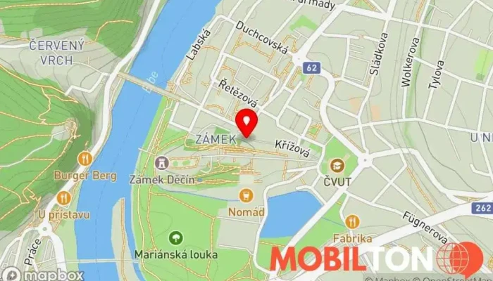 mapa Restaurace Zóna Restaurace v Křížová 1410