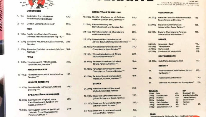 Restaurant Diana -  Menu - Dubí-teplice 1