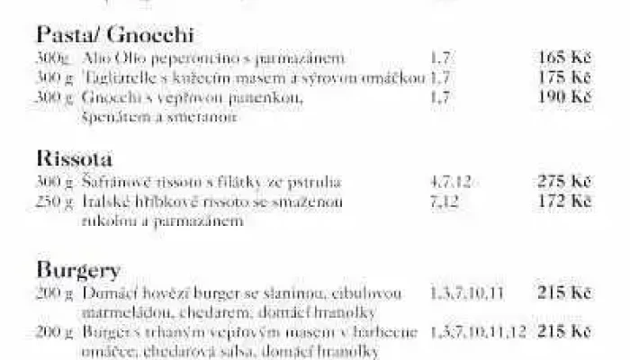 Restaurant Le Nautic -  Menu - Prostřední 40