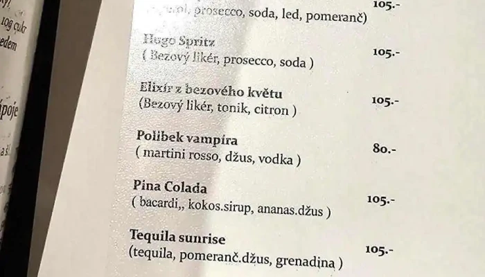 Restaurant Net -  Menu - Jindřicha Pruchy 310